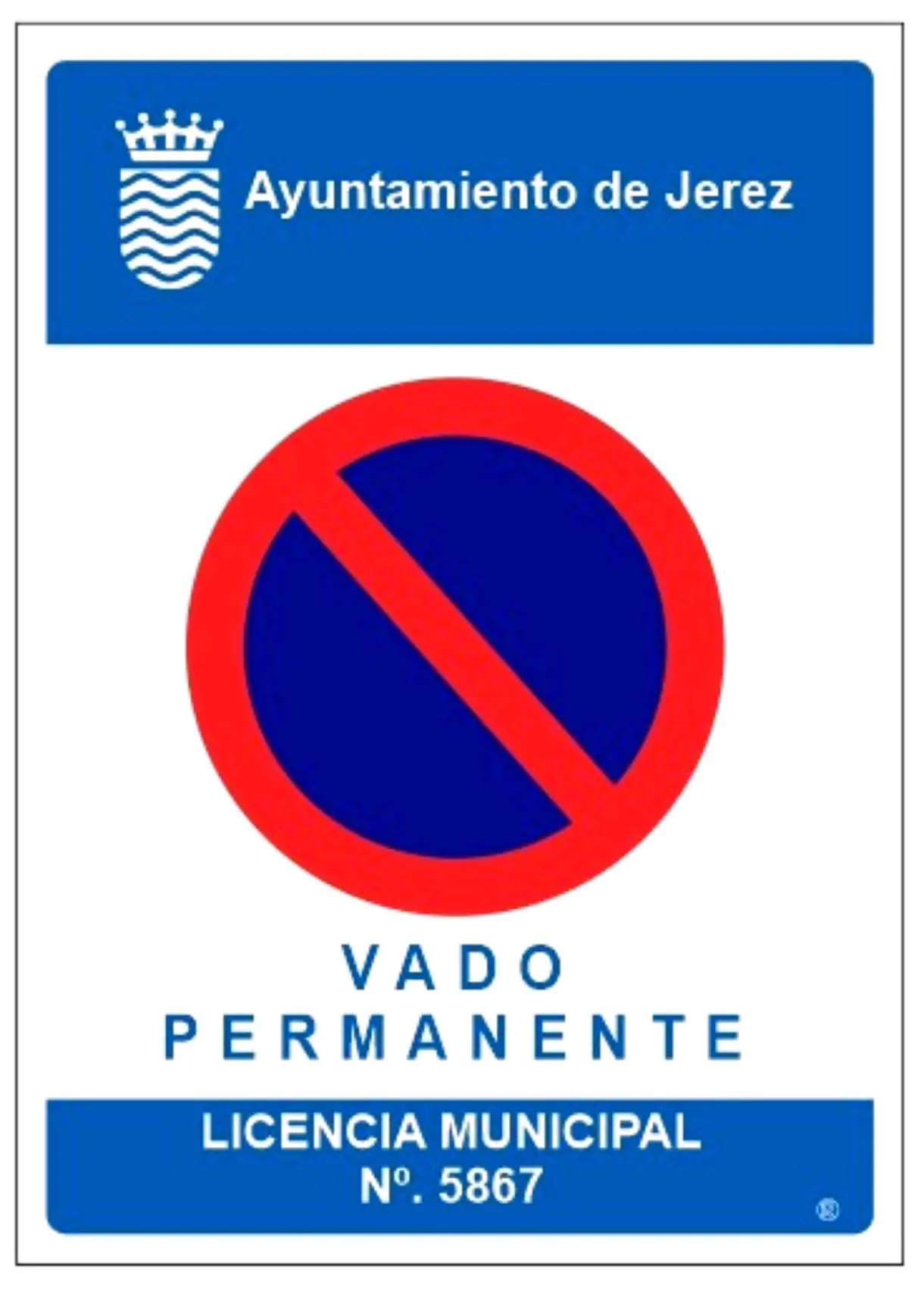 Cartel disuasorio de reserva de aparcamiento